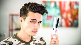 How to Use A Hair Straightener The RIGHT WAY  Mens Hair Tips 2017  Blumaan [upl. by Molahs]