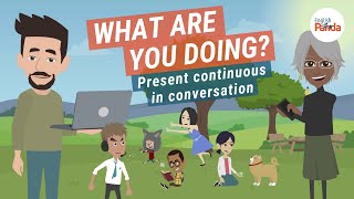 Present Continuous in English Conversation  What Are You Doing [upl. by Thetisa523]