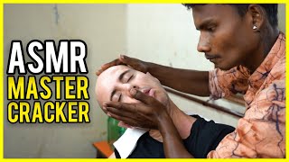 HEAD MASSAGE with LOUD neck CRACKS by MASTER CRACKER ASMR Barber [upl. by Ramma139]