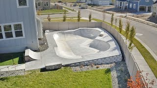 real SKATEPARK in my BACKYARD  backyard tour 2 [upl. by Malin]