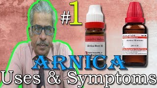 Arnica in Hindi Part 1  Uses amp Symptoms in Homeopathy by Dr P S Tiwari [upl. by Ranee]