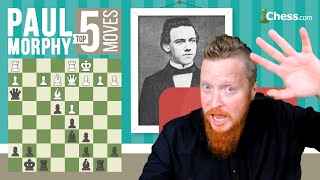 Paul Morphys 5 Most Brilliant Chess Moves [upl. by Kelwen]