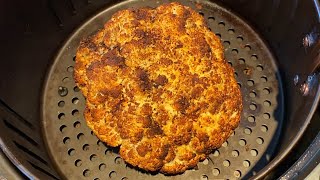 Air Fryer Whole Roasted Cauliflower Recipe [upl. by Frerichs354]