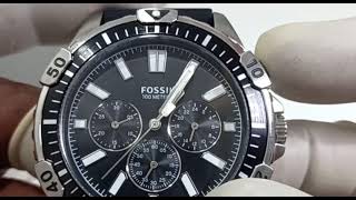 fossil watch chronograph setting [upl. by Sinoda]