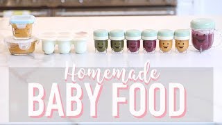 HOW TO MAKE BABY FOOD HOMEMADE PUREES  Angela Lanter [upl. by Aterg]