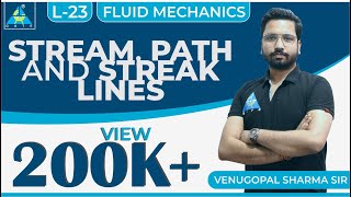 Fluid Mechanics  Module 3  Stream Path amp Streak Lines Lecture 23 [upl. by Whatley]