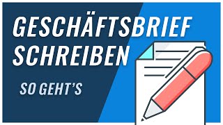 Geschäftsbrief schreiben  Tipps amp Formulierungen [upl. by Zebulen]