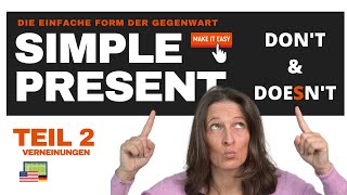 Simple Present Verneinungen  dont und doesnt  Englisch einfach verstehen [upl. by Christen930]