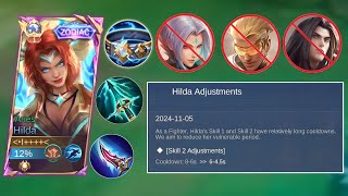 New Hilda Buffed New Meta 🔥 Hilda Build and Emblem 2024  Mlbb [upl. by Ailin]