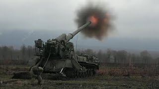 Monstrous Russian Artillery Action During Heavy Live Fire 2S7 Pion 2S5 GiatsintS amp 2S4 Tyulpan [upl. by Tice]