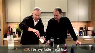 aerolatte  milk frother makes three layer caffè latte macchiato [upl. by Sanborne989]