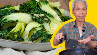 🥬 Dads IRRESISTABLE Stir Fried Bok Choy 蒜蓉炒白菜 [upl. by Germaun]