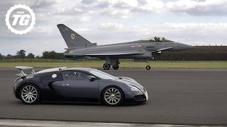 Bugatti Veyron vs A Euro Fighter Jet [upl. by Ennairrek]