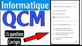 QCM informatique corrigé 2021 [upl. by Lancey]