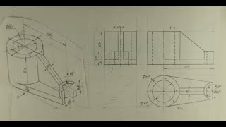 Orthographic Projection  Engineering drawing  Technical drawing [upl. by Yewed627]