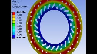 ANSYS Thermal analysis of DISC BRAKE [upl. by Srini429]