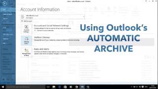 📧Outlook 2013 Email Archiving🤓 [upl. by Cathlene528]