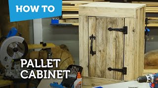 How to make a pallet cabinet with a door [upl. by Dnalevelc661]