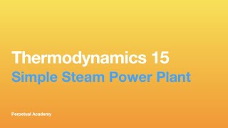 Thermodynamics 15  Simple Steam Power Plant [upl. by Kelby]