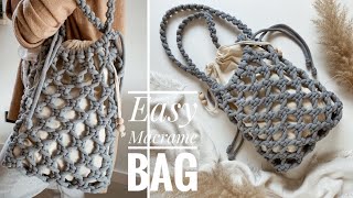 Easy Macrame BagHow To Make Macrame BagTorba ze sznurkaJak zrobić Torbę Ze Sznurka [upl. by Eenerb395]