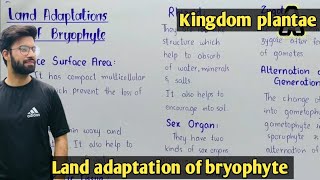 The land adaptation of bryophyte  Class 11 Biology [upl. by Ursula]