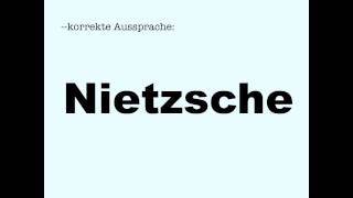 Korrekte Aussprache Nietzsche [upl. by Ahsasal]