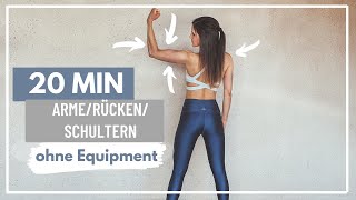 20 MIN Arme Schultern Rücken Brust Workout  Oberkörper trainieren ohne Equipment  TinaFitness [upl. by Conway]