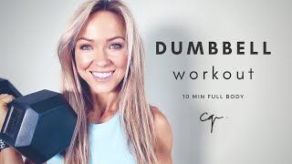 10 Min Full Body Dumbbell Workout  at Home [upl. by Haimorej748]