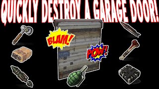 💣 Cheapest and quickest way to destroy a GARAGE door in RUST 💣 [upl. by Yclek848]