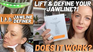 LAB JAWLINE DEFINER  Does this Neck Lifting amp Firming device work to improve jowls 3 week test [upl. by Munafo154]