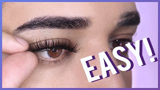 How To Apply False Eyelashes For Beginners [upl. by Odnomyar]