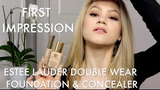 First Impression  Estée Lauder Double Wear Foundation amp Concealer [upl. by Ban827]