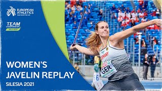 Women’s Javelin Replay  Team Championships Silesia 2021 [upl. by Naxela]