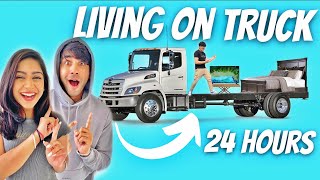 LIVING ON TRUCK FOR 24 HOURS WITH MY BROTHER AND SISTER  Rimorav Vlogs [upl. by Namlaz403]