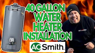 40 GALLON WATER HEATER INSTALLATION [upl. by Ahselyt]