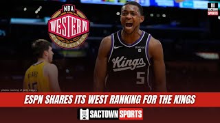 ESPN shares its West ranking for the Sacramento Kings [upl. by Hallvard288]