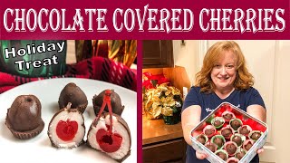 Easy Chocolate Covered Cherries  Holiday Treat [upl. by Lebatsirhc788]