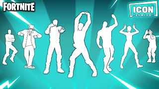 ALL FORTNITE ICON SERIES DANCES amp EMOTES [upl. by Ynavoeg757]