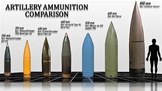 Artillery Ammunition Comparison by Caliber [upl. by Ahsenot79]