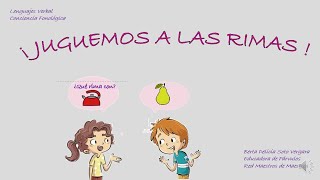 RIMAS PARA NIÑOS Y NIÑAS CONCIENCIA FONOLÓGICA [upl. by Tnilf]