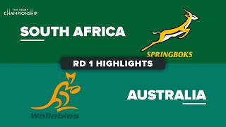 The Rugby Championship 2023  South Africa v Australia  Rd 1 Highlights [upl. by Eitsirhc]