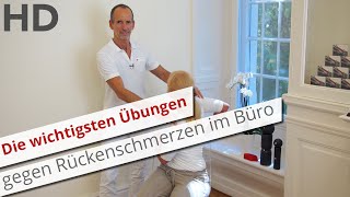 Rückenschmerzen unterer Rücken Einfache Übungen für das Büro [upl. by Cheston475]