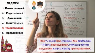 Творительный падеж Существительные Часть 1  Падежи [upl. by Lory]