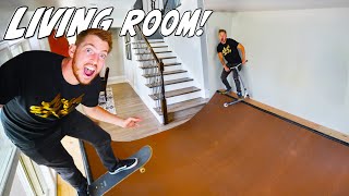 WE BUILT A SKATEPARK IN OUR HOUSE [upl. by Nylde306]