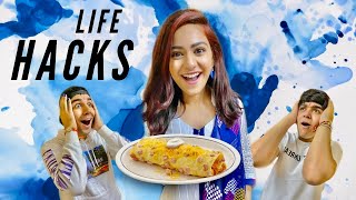 TRYING LIFE HACKS WITH BROTHER amp SISTER PART 16  Rimorav Vlogs [upl. by Arres]