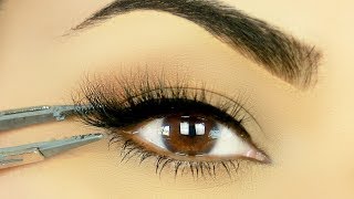 TRY THIS Easiest Way to Apply False Eyelashes [upl. by Ursuline]