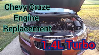 chevy cruze 14L turbo engine amp transmission removal replacement [upl. by Lil308]