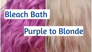 How to Bleach Bath Purple to Blonde [upl. by Dleifxam672]