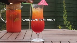 FRUITY Caribbean RUM PUNCH recipe Made EASY [upl. by Meridith]