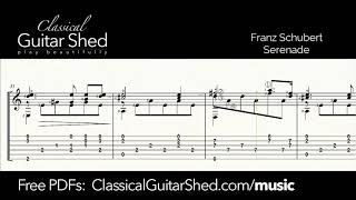 Schubert Serenade  Free Classical Guitar Sheet Music [upl. by Giliane]